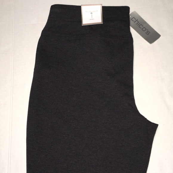 NWT Chico's Ponte Flare Leg Pants Heather Gray - Picture 7 of 7